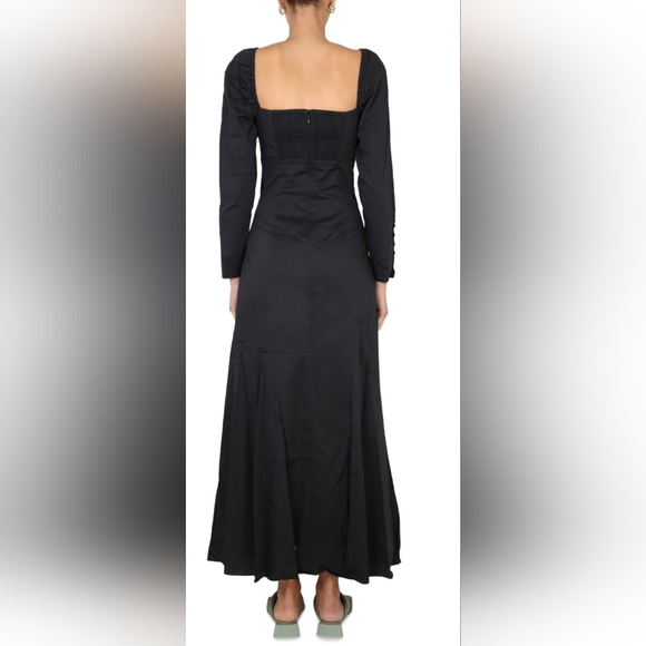 STAUD Elegant Black Long Sleeve Dress - Picture 2 of 6